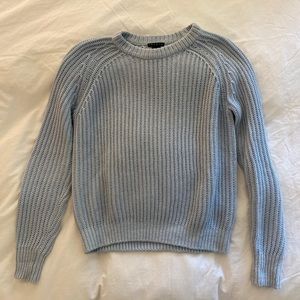 Theory light blue linen/cotton sweater